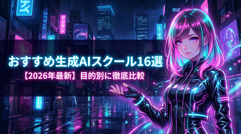 おすすめ生成AIスクール16選【2026年最新】目的別に徹底比較
