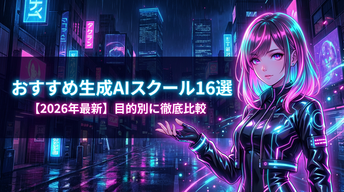 おすすめ生成AIスクール16選【2026年最新】目的別に徹底比較