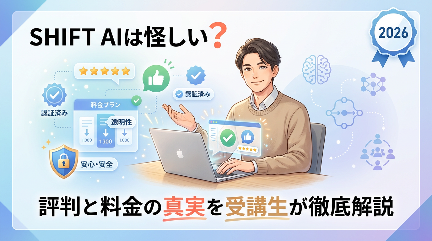 SHIFT AIは怪しい？評判と料金の真実を受講生が徹底解説【2026】