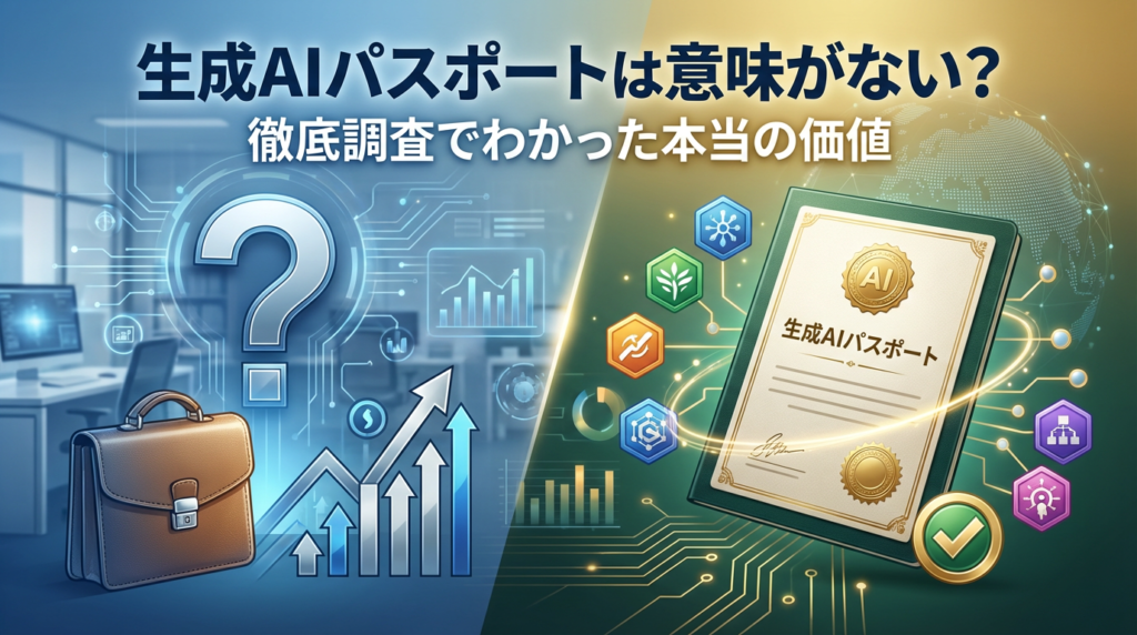生成AIパスポートは意味がない？徹底調査してわかった本当の価値